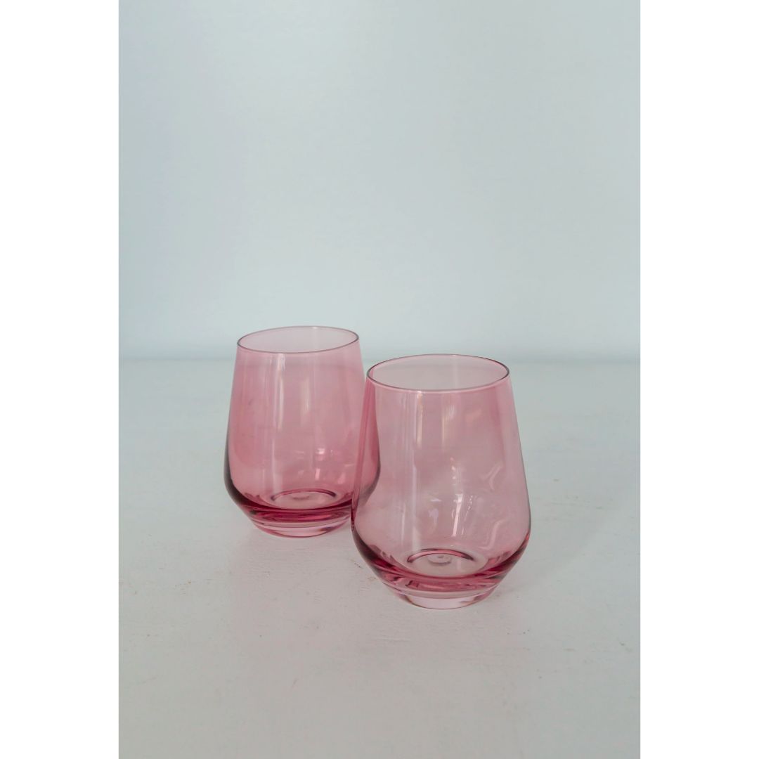 Estelle Colored Wine Stemless Set of 2