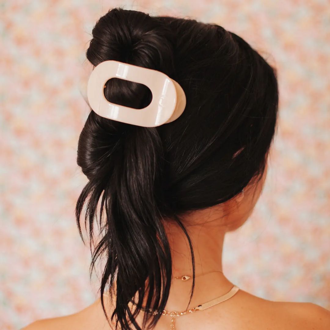 Teleties Flat Round Hair Clip Medium