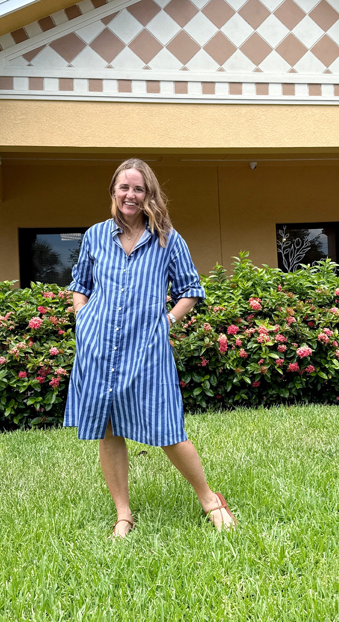 Hibiscus Linen Dress