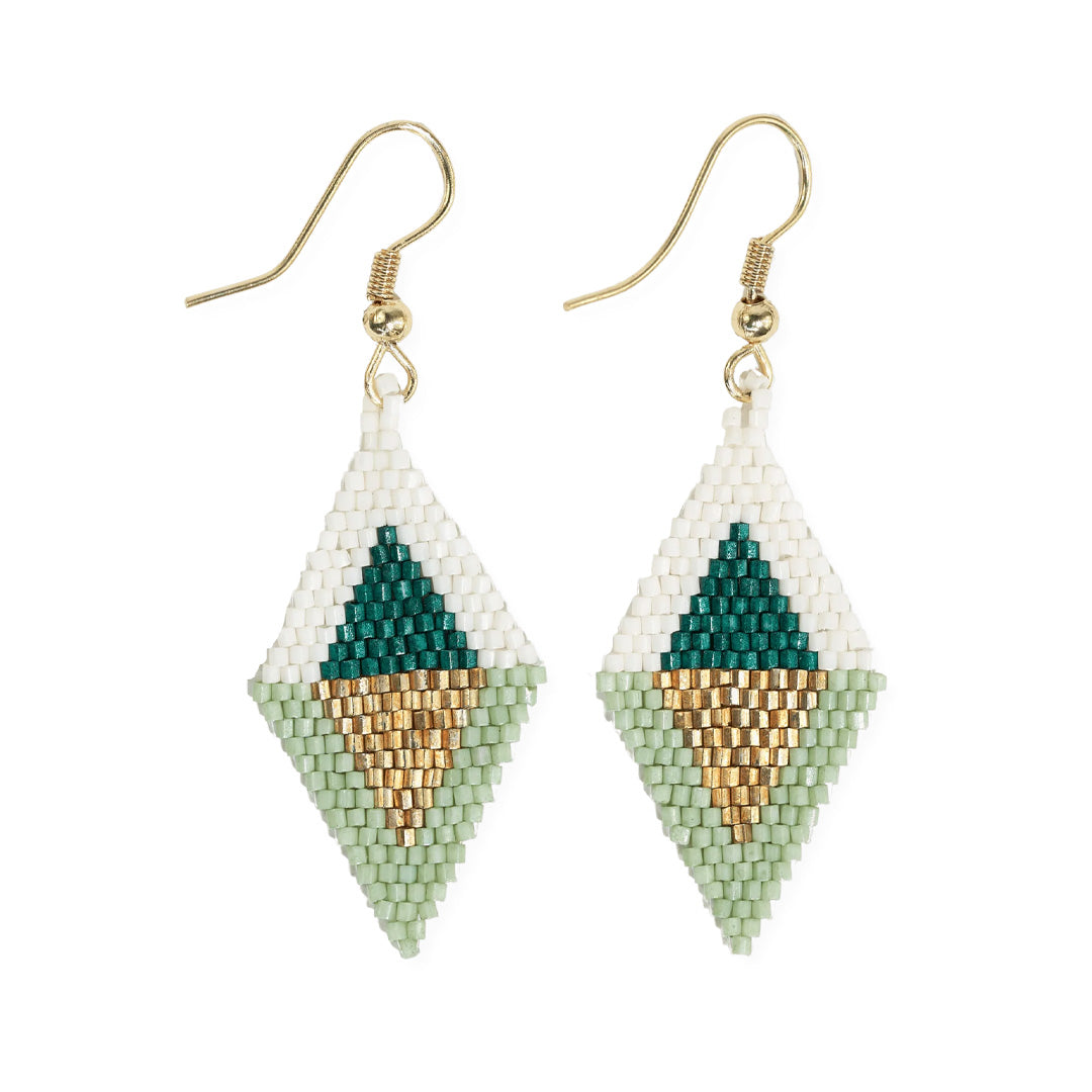 Ink and Alloy Zelda Flipped Triangle Diamond Earrings