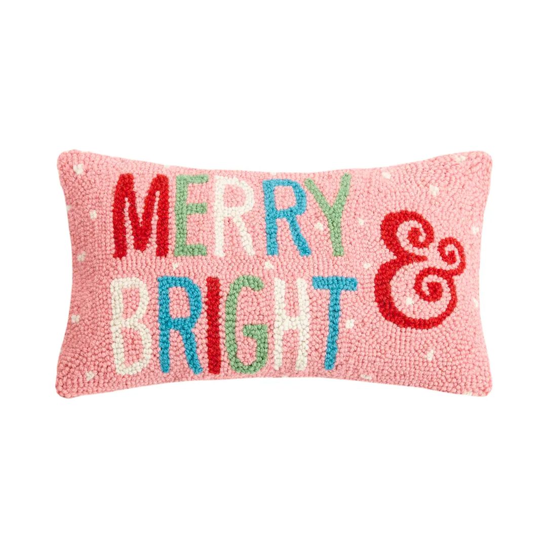 Multi Merry Christmas Pillow by Peking Handicraft