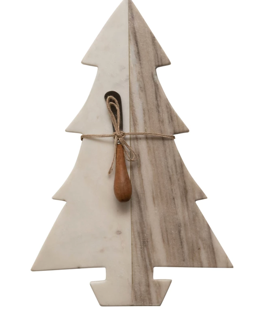 Holiday Marble Tree Cheese/Cutting Board