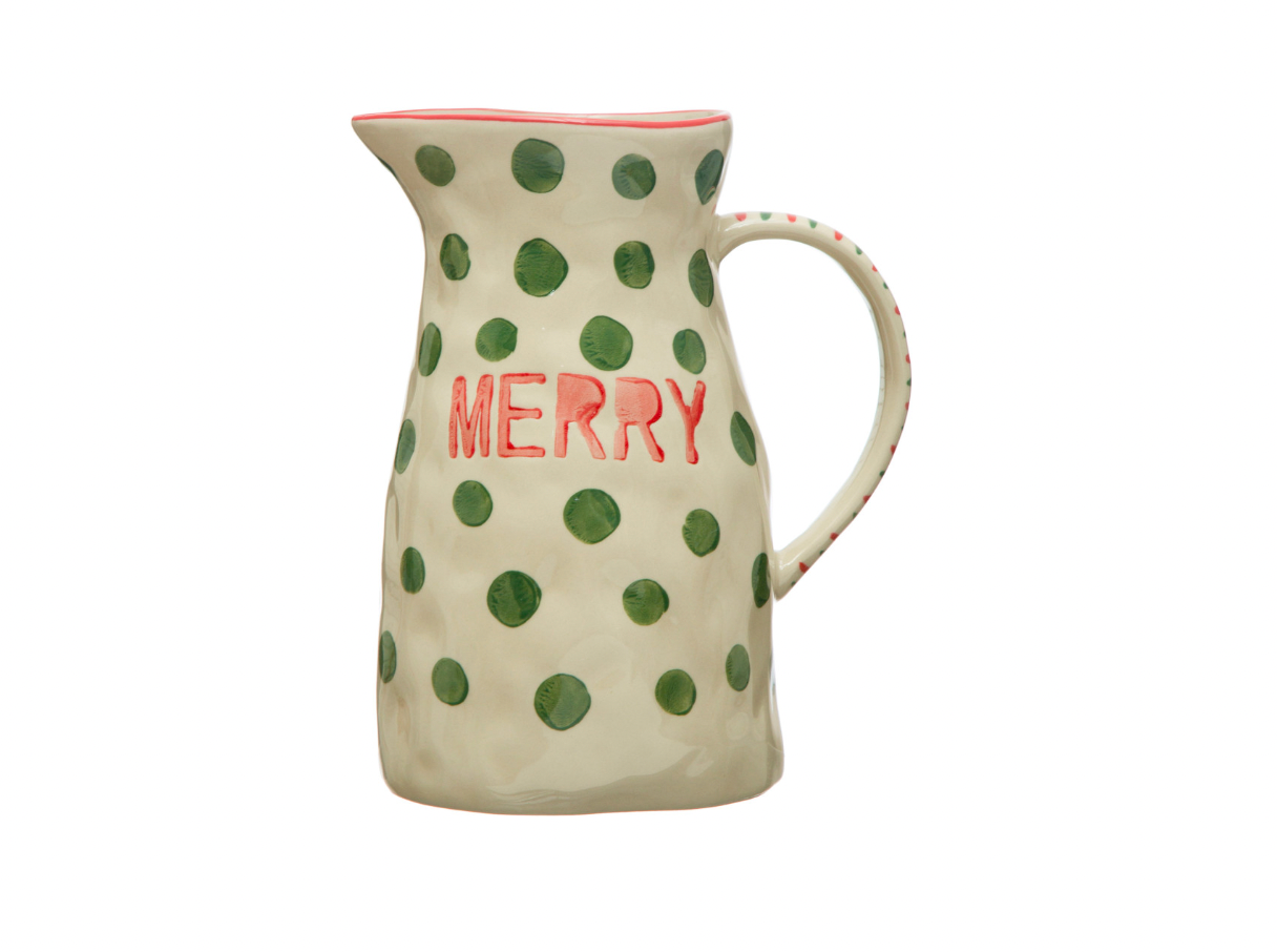 Holiday Stoneware Pitcher