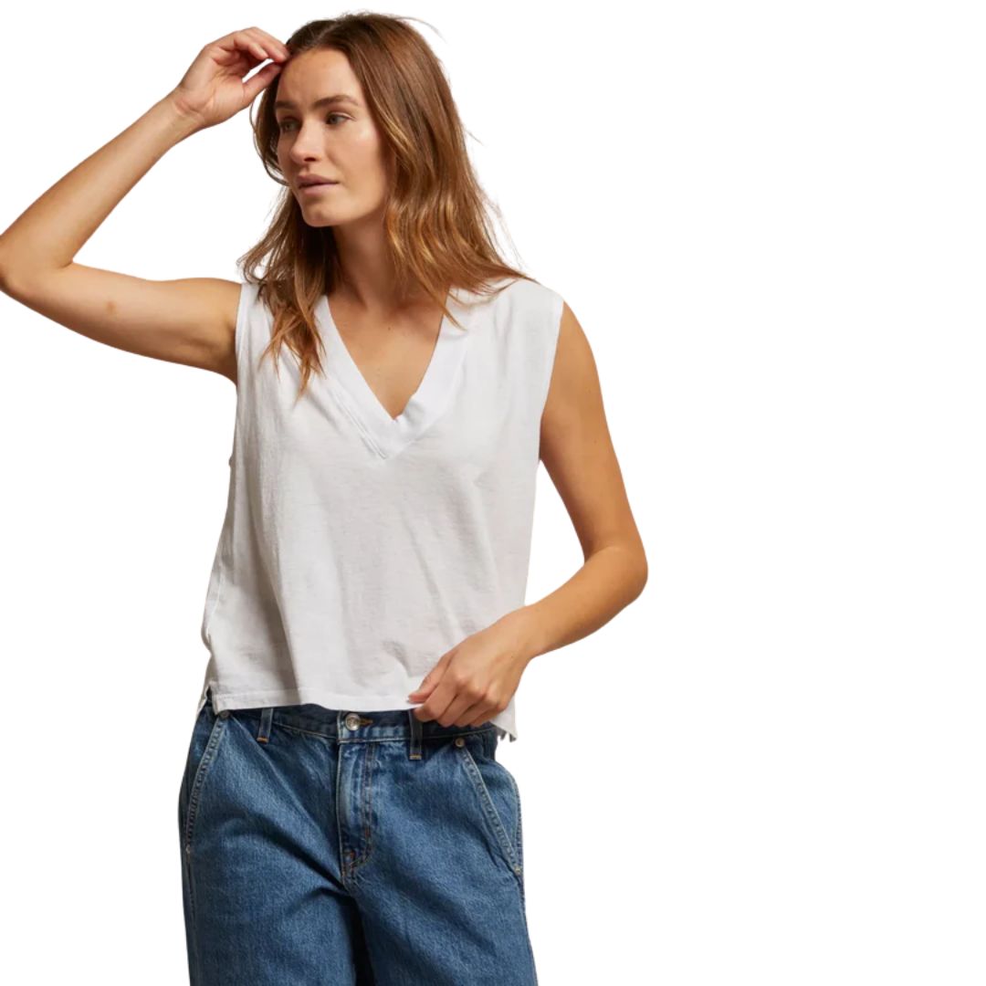 Margot Sleeveless V Neck Tee