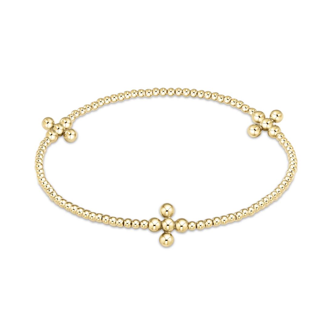 E Newton Signature Cross w/Classic Cross Bracelet
