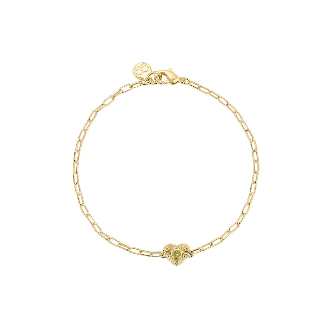 Birthstone Heart Bracelet