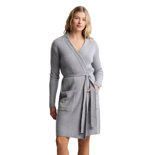 Barefoot Dreams CozyChic Lite® Contrast Scallop Ribbed Robe