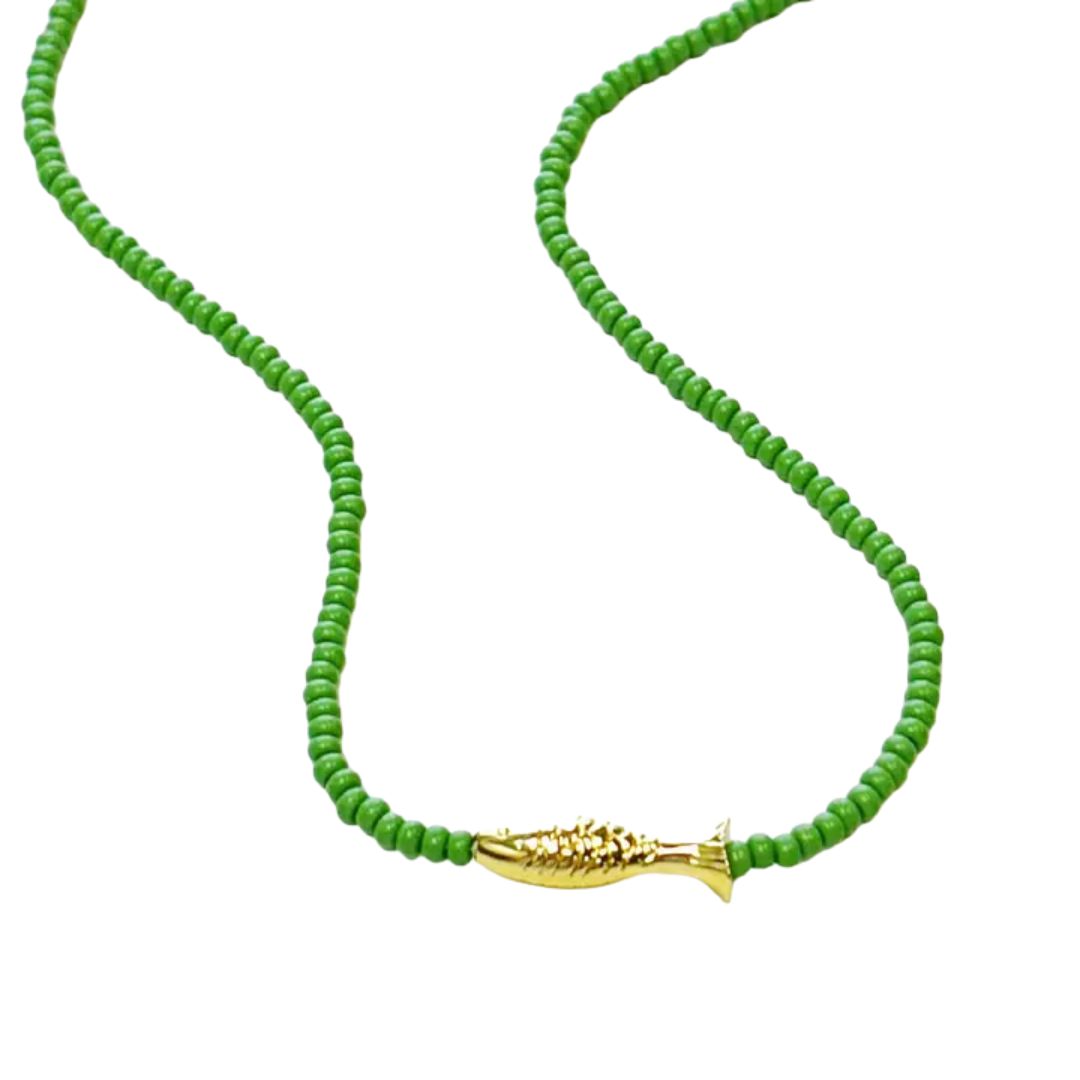 Lucky Fish Beaded Necklace
