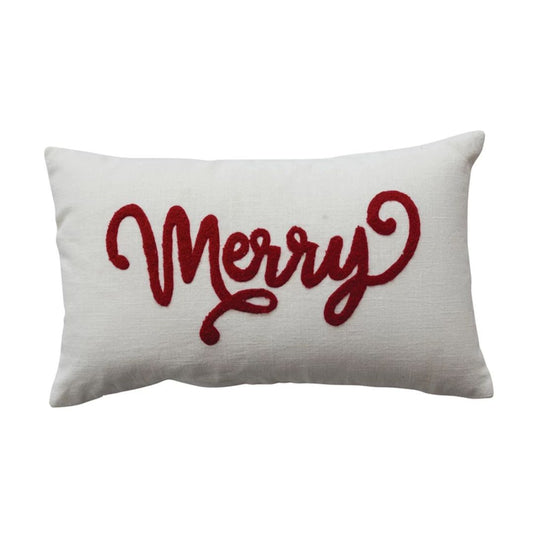 Holiday Cotton Slub Lumbar Pillow