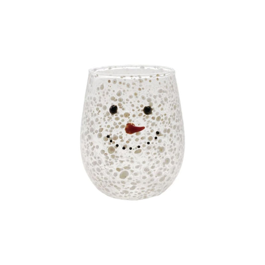 Holiday Stemless Snowman Glass