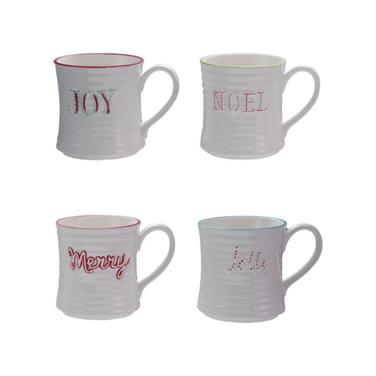 Holiday Mug with Colored Rim