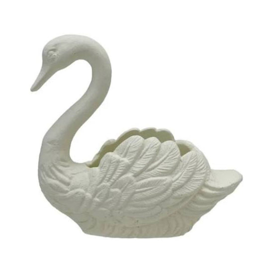 Holiday Cast Iron Swan Container