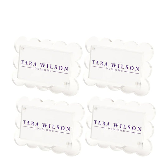 Rectangle Scallop Place Card Holder