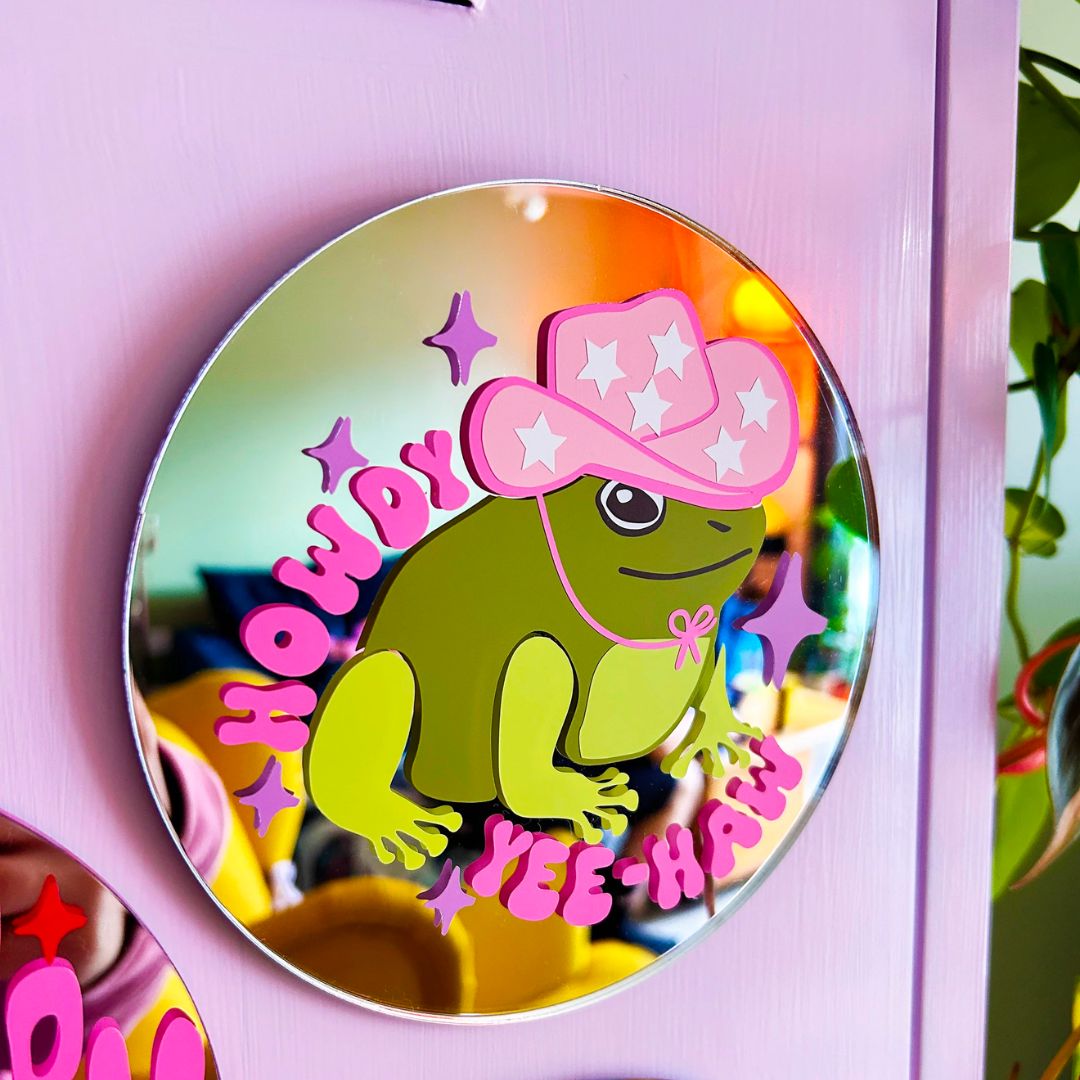 Printed Weird Disc Wall Mirror