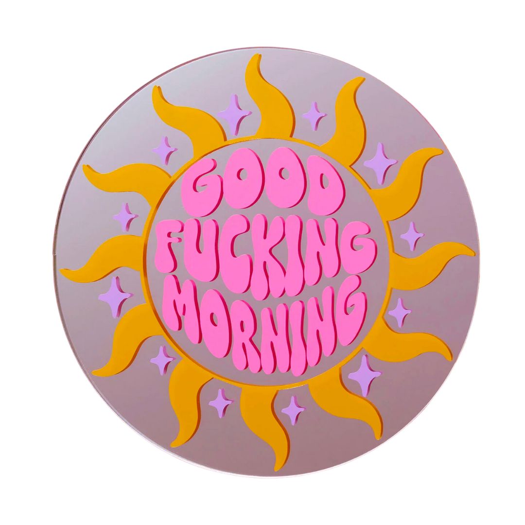 Printed Weird Disc Wall Mirror