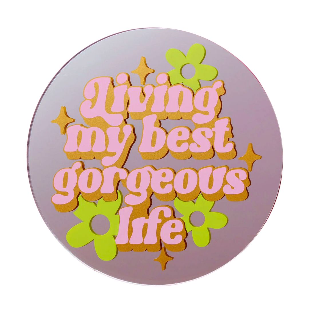 Printed Weird Disc Wall Mirror