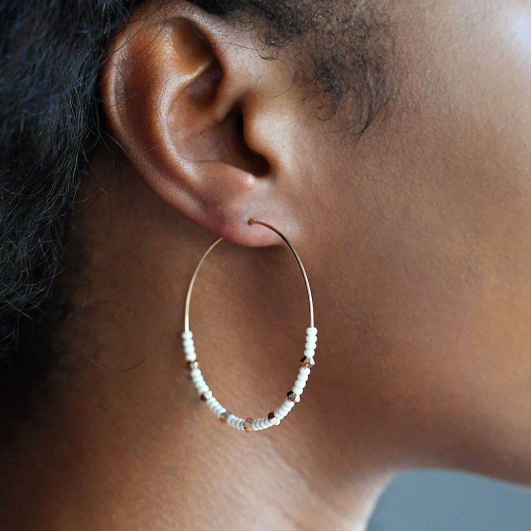 Sidai Designs Large Crystal Hoops