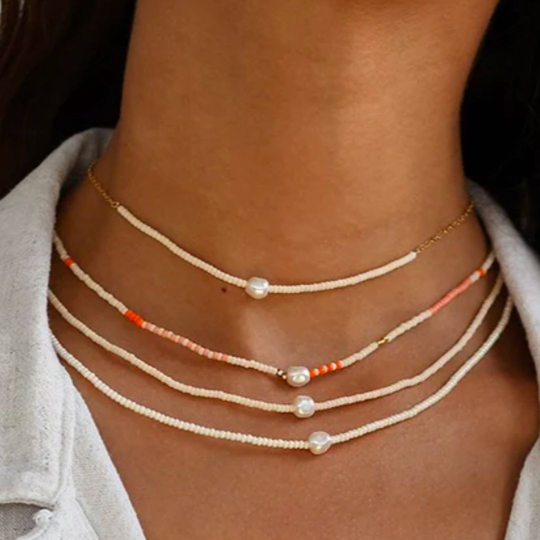 Sidai Designs Zebra Pearl Necklace