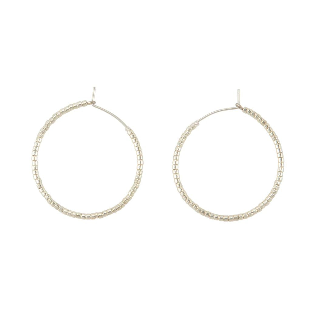 Sidai Designs Small Silver Hoop Earrings