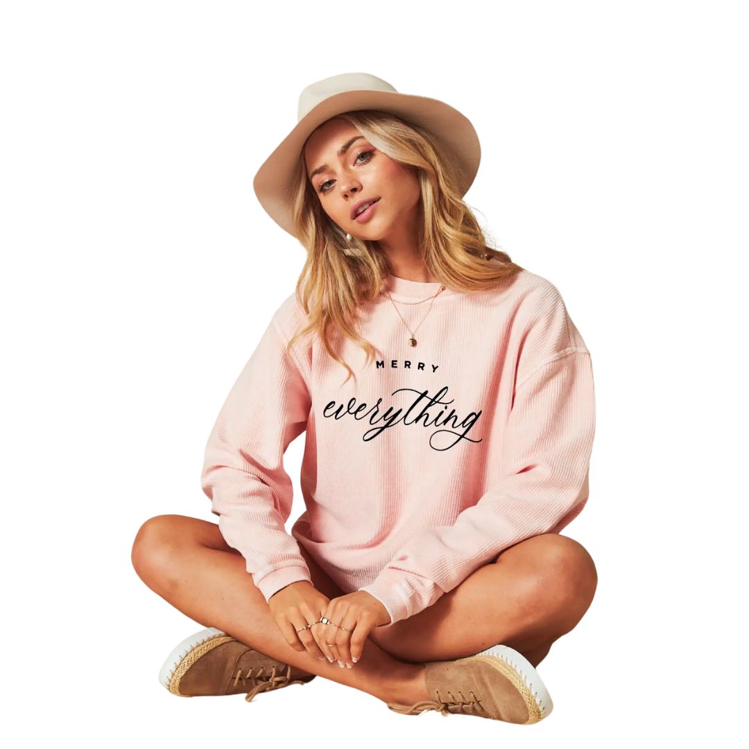 Merry Everything Thermal Vintage Pullover