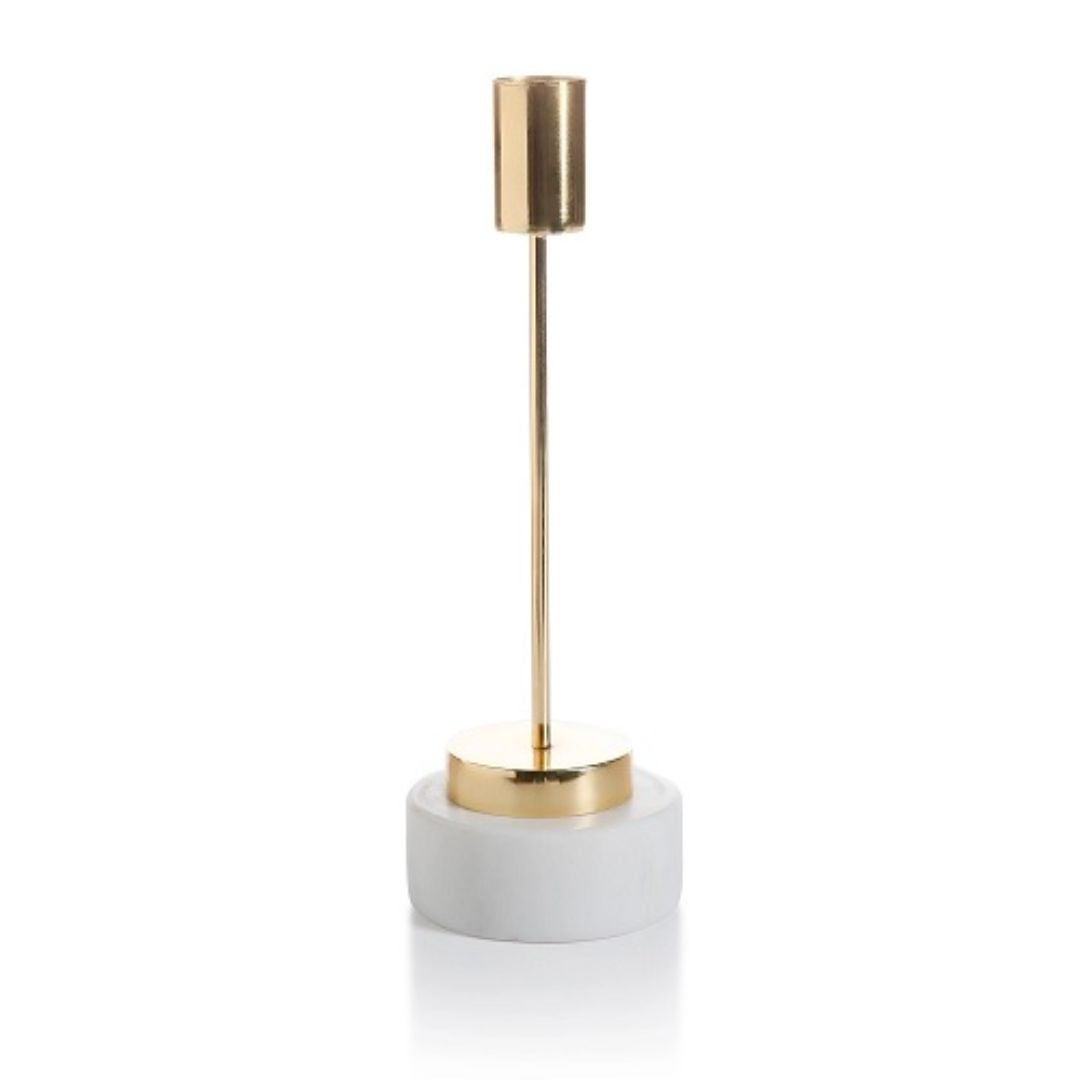 Celine Brass and Marble Taper Holder