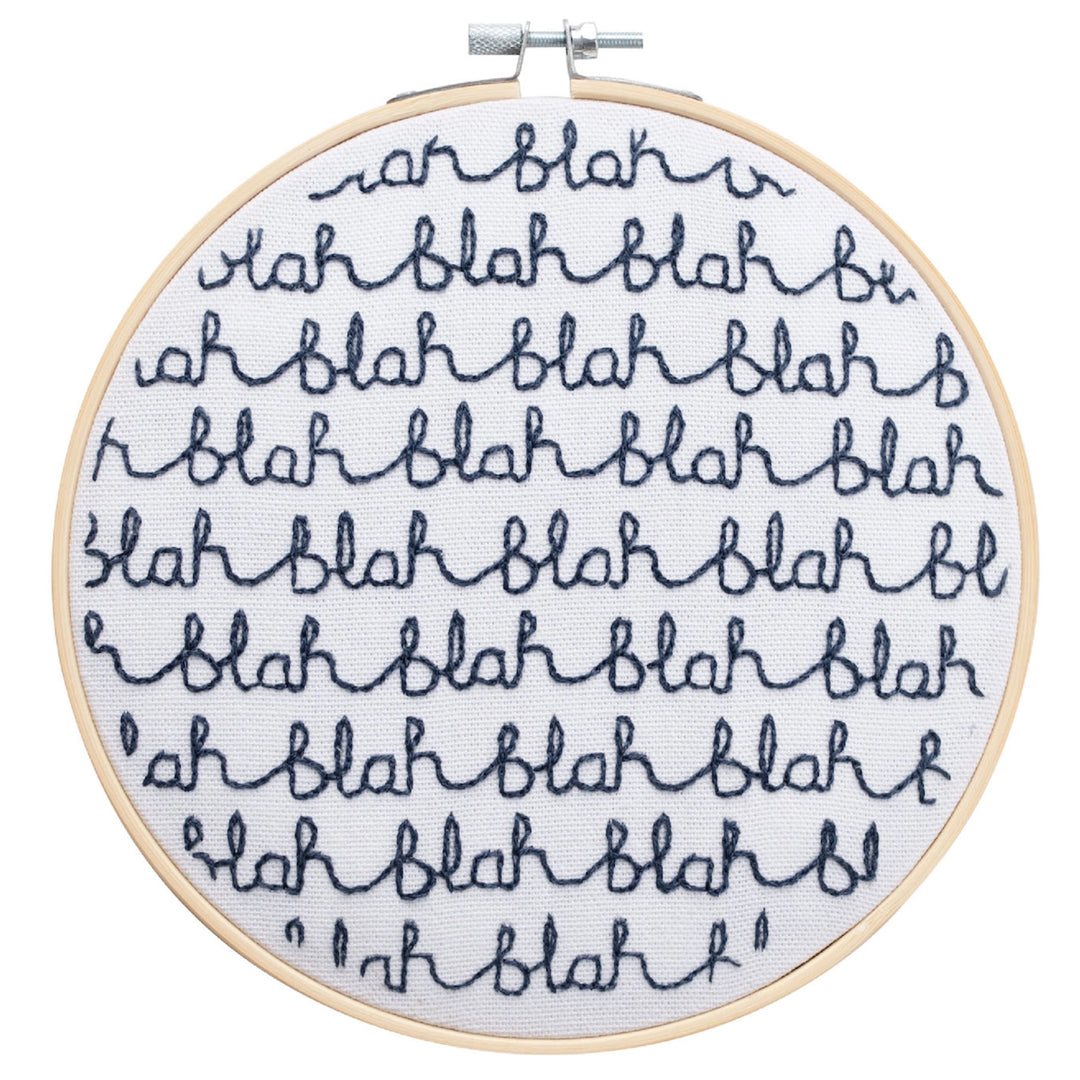 Blah Blah Blah Donna Wilson Hoop Embroidery Kit
