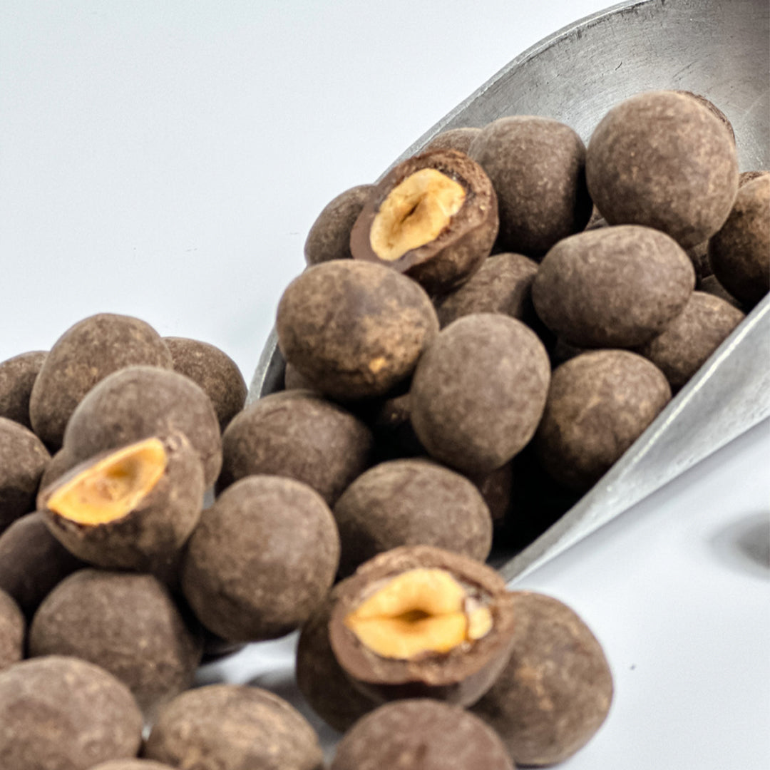 French Broad Milk Chocolate-Covered Caramelized Hazelnuts