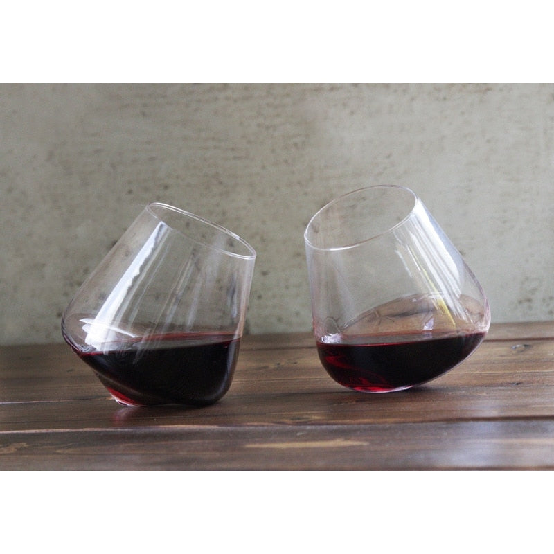 Swoon Living Pair of Revolving Wine Glasses
