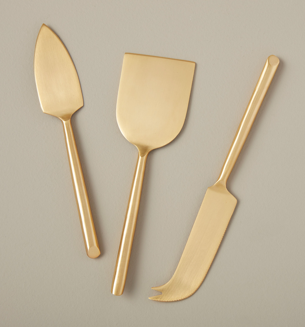 Be Home Matte Gold Cheese Set in Gift Box
