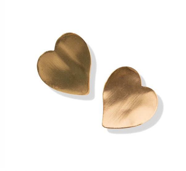 Ink and Alloy Brass Post Earrings