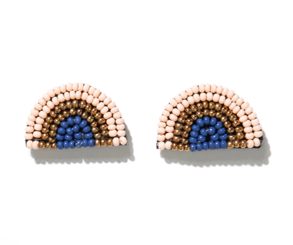 Ink and Alloy Sophia Rainbow Beaded Post Earrings