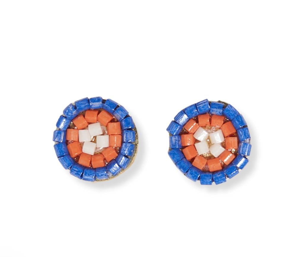 Ink and Alloy Rowan Circles Beaded Post Earrings