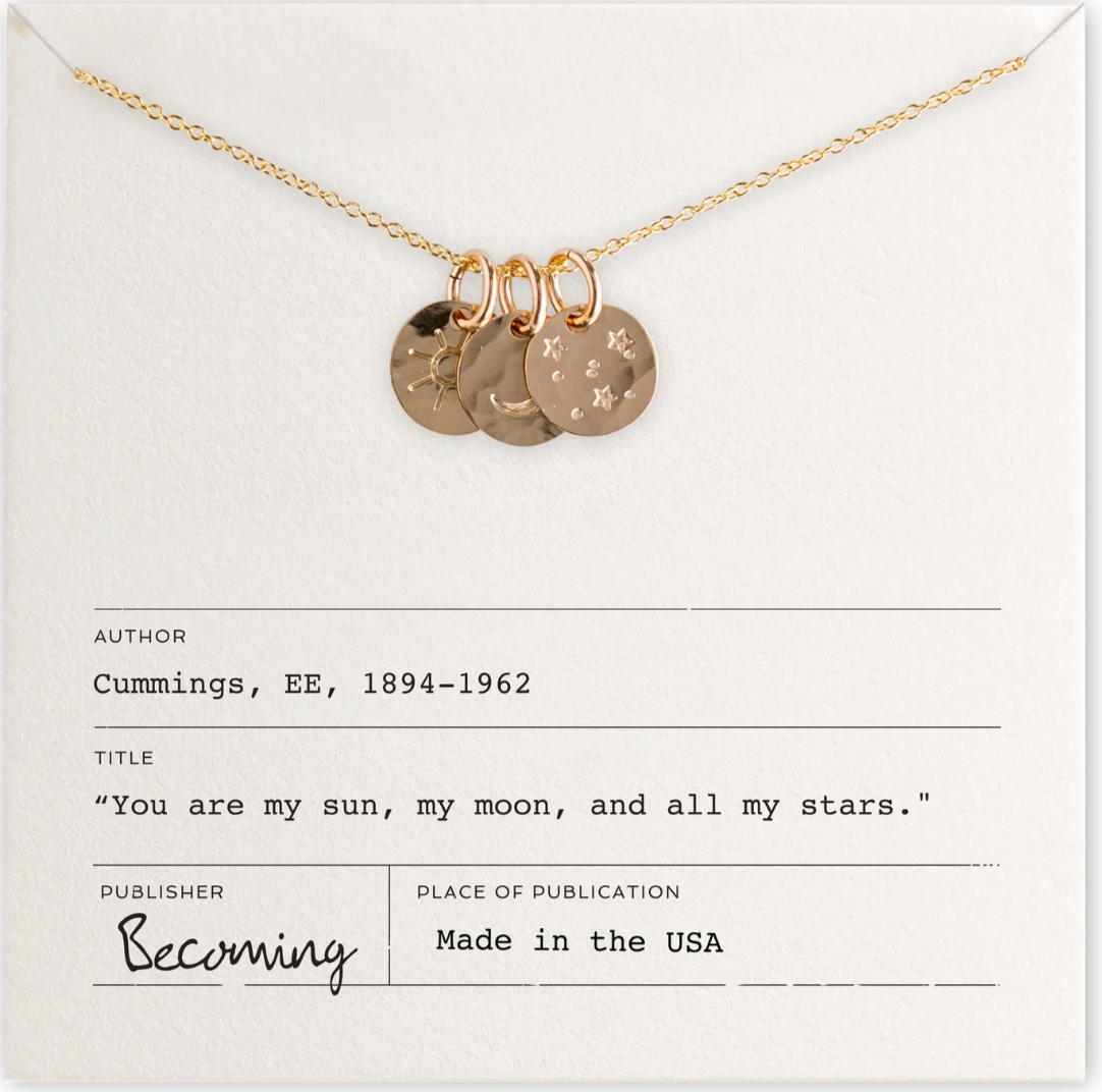 Becoming Sun, Moon, Stars Necklace
