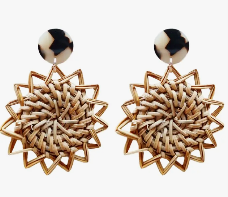 Sunburst Rattan Drops
