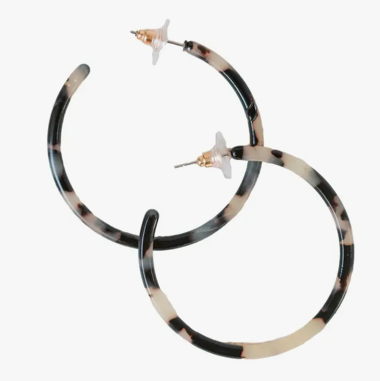 Skinny Blonde Tortoise Hoops