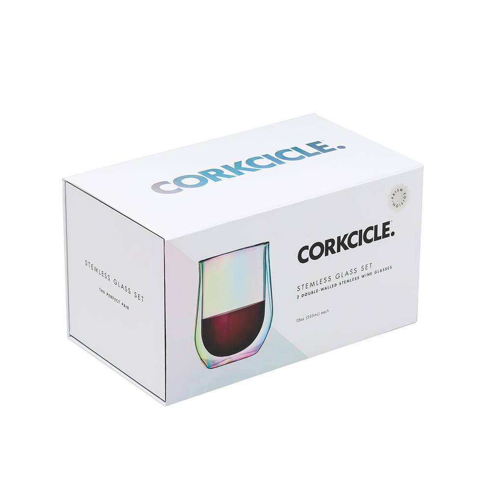 Corkcicle Glass 12oz. Stemless Set