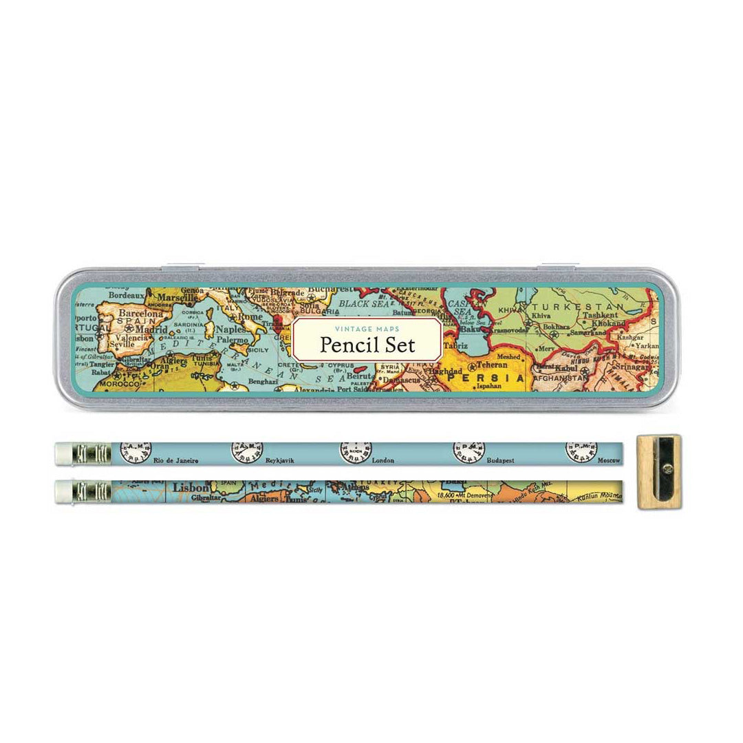 Cavallini Tin Pencil Set