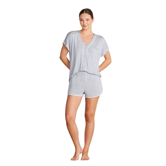 Barefoot Dreams Malibu Collection® Soft Jersey Piped Lounge Set Short Sleeve