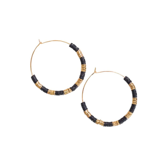 Ink and Alloy Jennifer Colorblock Small Sequin Hoop Earrings