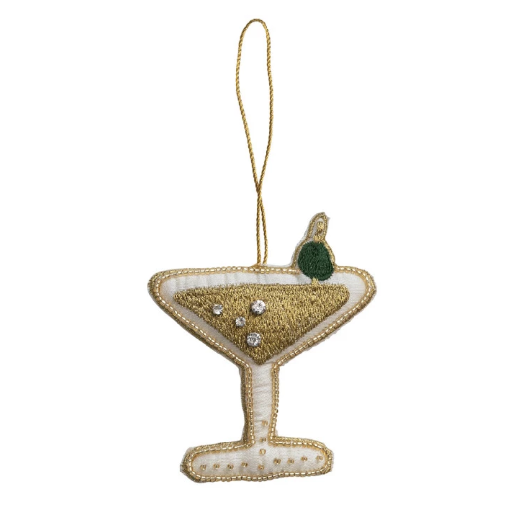 Beaded Fabric Cocktail Ornaments