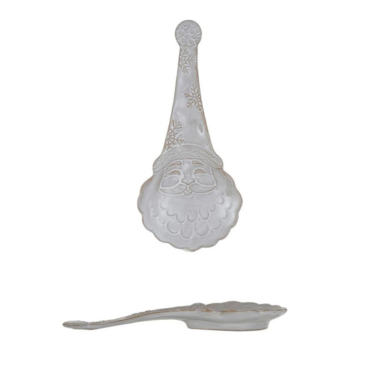 Stoneware Santa Shaped Spoon Rest