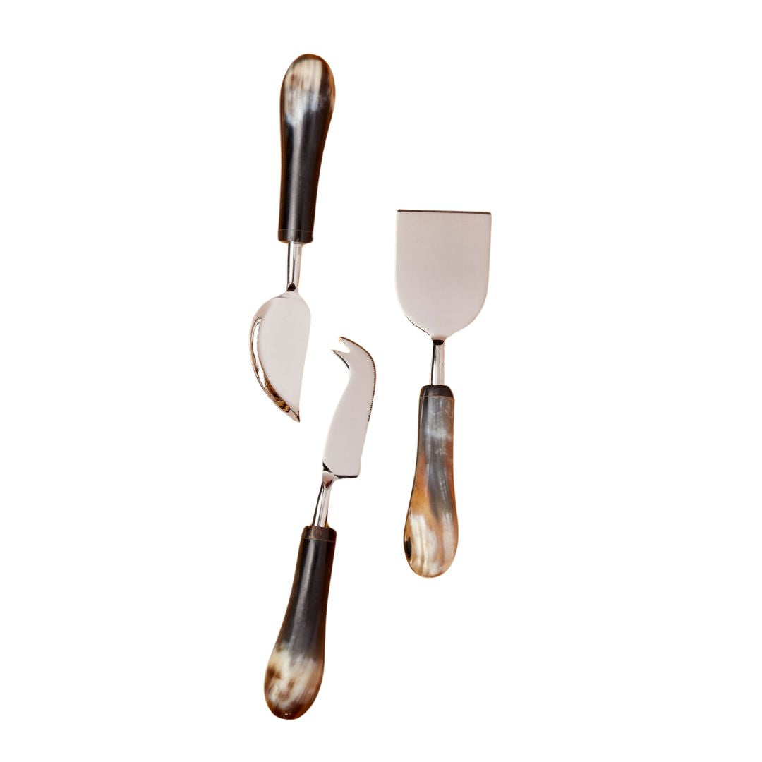 Be Home Horn & Stainless Cheese Set of 3