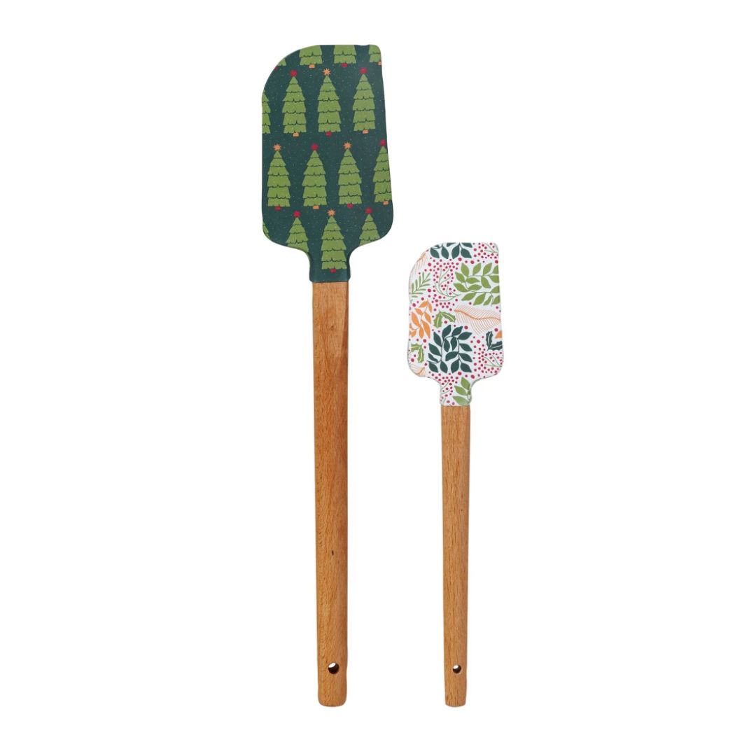 Holiday Silicone & Wood Spatulas