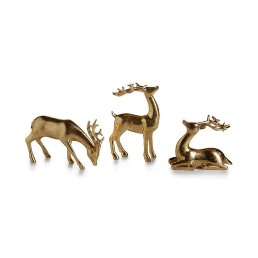 Decorative Gold Reindeer Set of 3