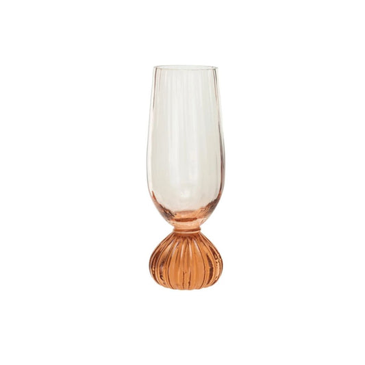 8 oz. Ribbed Footed Champagne Glass