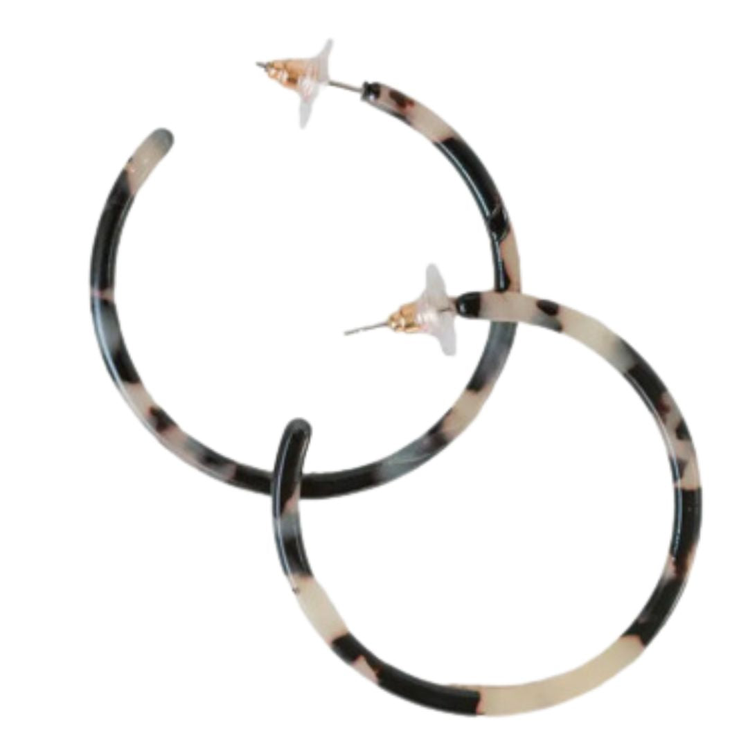 Skinny Blonde Tortoise Hoops