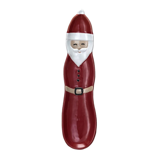 Long Stoneware Santa Plate