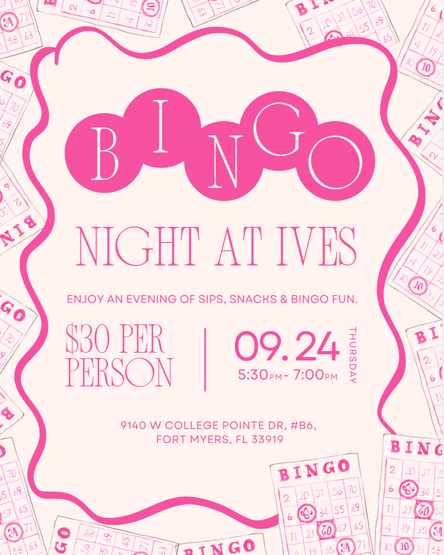 bingo night at ives