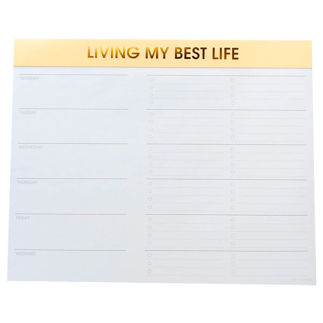 Chez Gagne Weekly Planner Pad