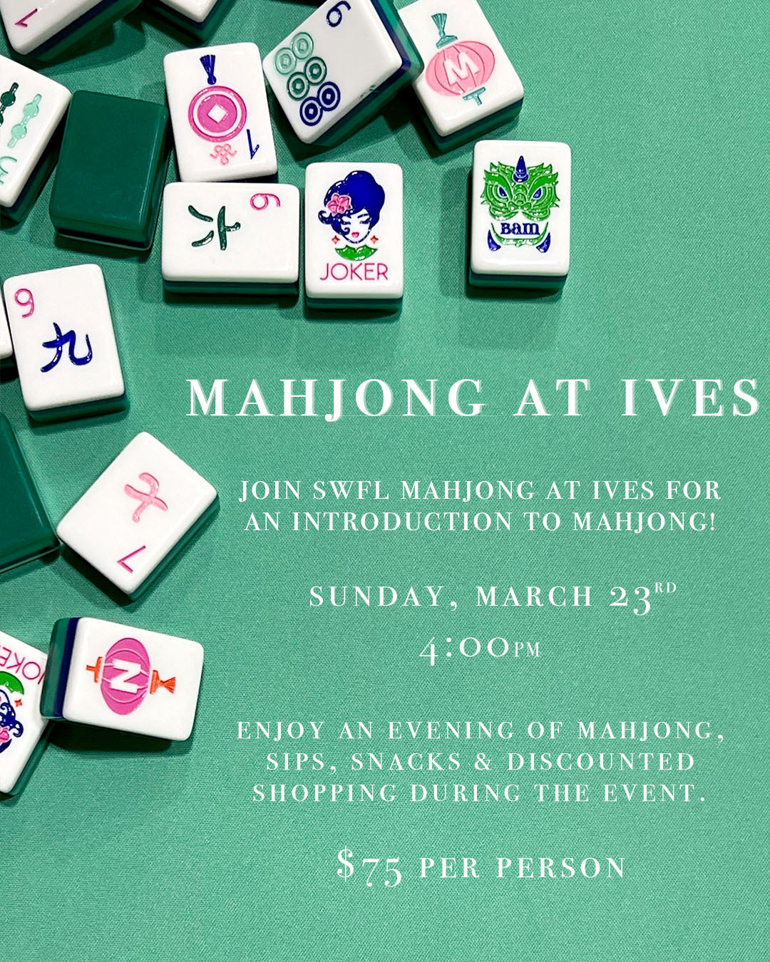 Mahjong Lessons- March 2025